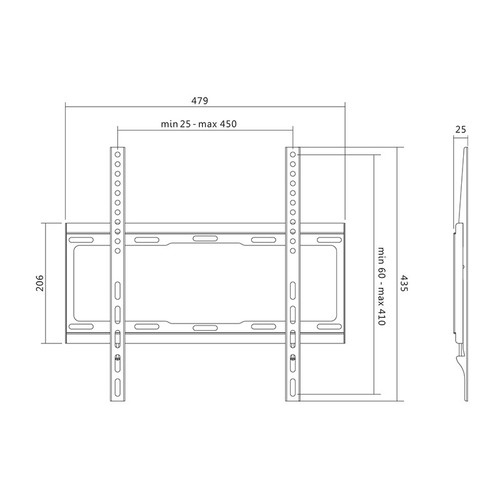 TV Wall Mount 32-55" Max 40kg