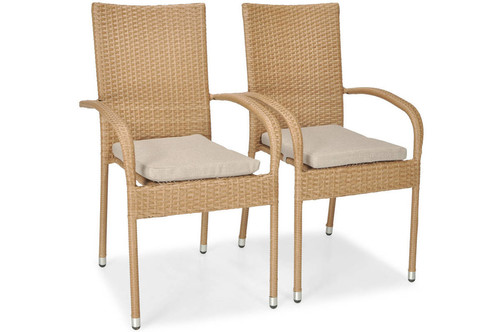 Garden Furniture Set with 180cm Table & 8 Chairs MALAGA, beige