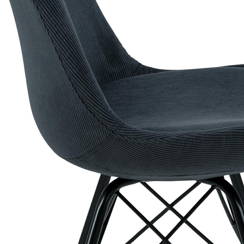 Chair Eris, corduroy, anthracite