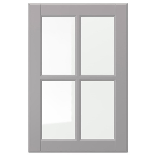 BODBYN Glass door, grey, 40x60 cm