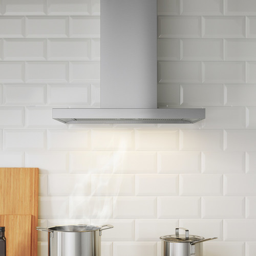 MATÄLSKARE Wall mounted extractor hood, stainless steel colour