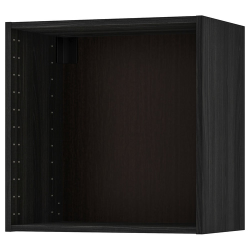 METOD Wall cabinet frame, wood effect black, 60x37x60 cm