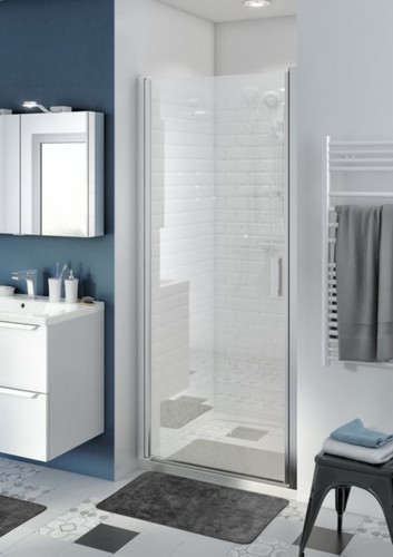 GoodHome Shower Door Beloya 90 cm, chrome/transparent