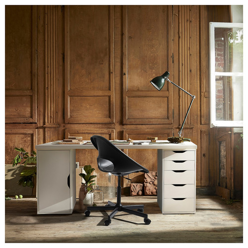 LAGKAPTEN / ALEX Desk, white, 140x60 cm