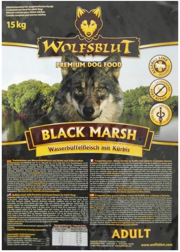 Wolfsblut Dog Food Adult Black Marsh Water Buffalo with Pumpkin 15kg