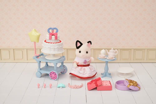 Sylvanian Families Party Time Playset Tuxedo Cat Girl 3+