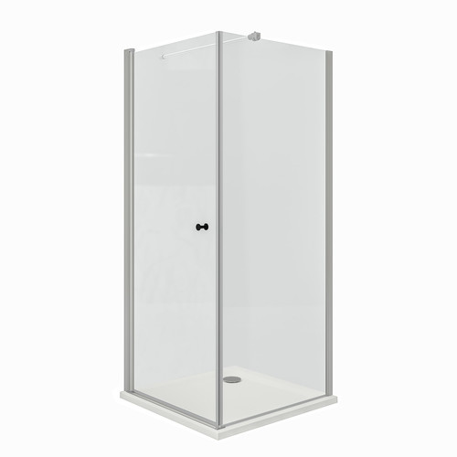 OPPEJEN / FOTINGEN Corner shower with tray, 90x90x205 cm