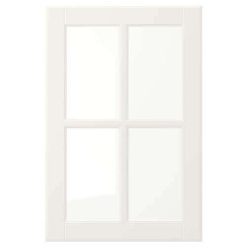 BODBYN Glass door, off-white, 40x60 cm