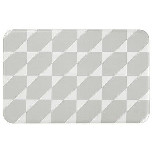 GÅNGPASSAGE Kitchen mat, grey/white, 45x70 cm