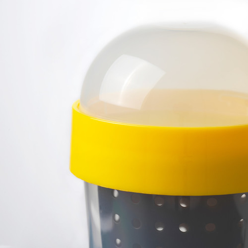 SPLITTERNY Snack container, grey/yellow, 300 ml