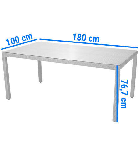 Outdoor Dining Table Malaga 180, grey