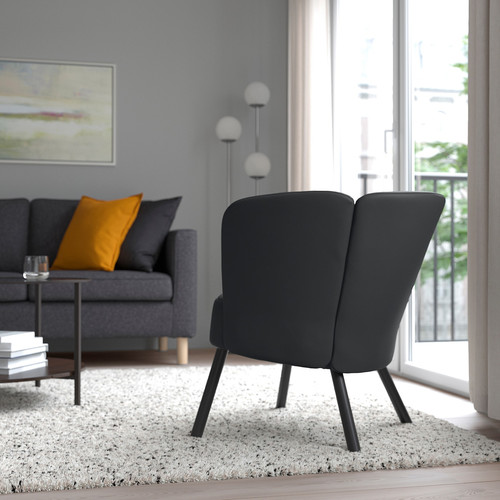 HERRÅKRA Armchair, Skulsta black