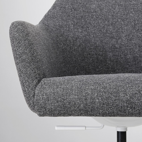 TOSSBERG / MALSKÄR Swivel chair, Gunnared dark grey/white