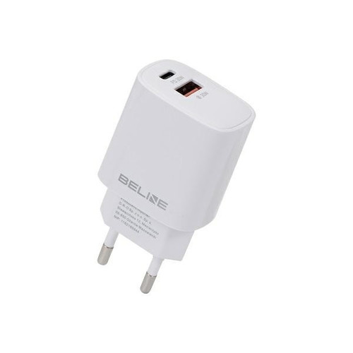 Beline Wall Charger EU Plug 30W USB-C + USB-A, white