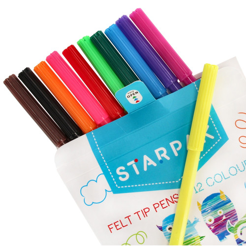 Starpak Felt Tip Pens 12 Colours