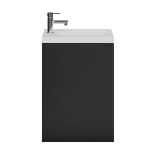 Goodhome Wall-mounted Basin Cabinet Imandra 44cm, matt black