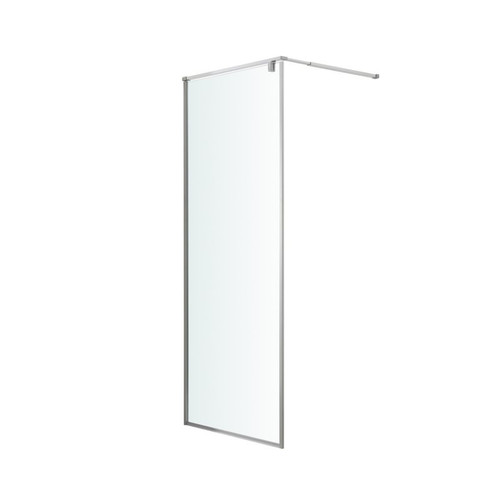 GoodHome Walk-in Shower Ezili 90 cm, chrome/transparent