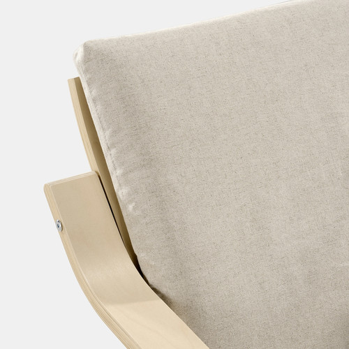 POÄNG Armchair cushion with low back, Katorp natural colour/beige