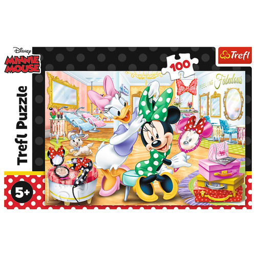 Trefl Children's Puzzle Minnie in a Beauty Salon 100pcs 5+