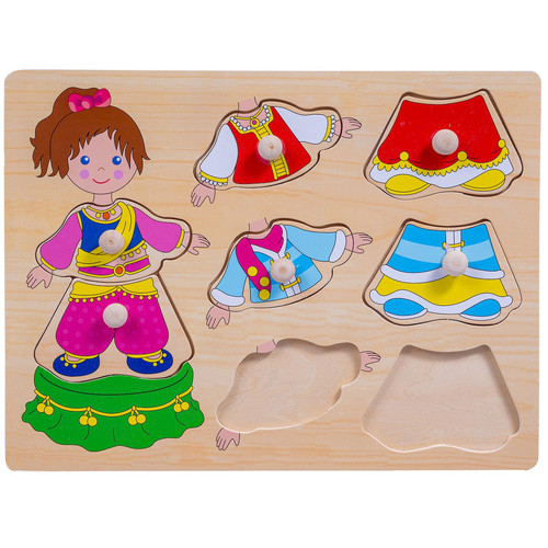 Smily Play Wooden Puzzle Dreess up 18m+