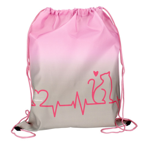 Drawstring Bag School Shoes/Clothes Bag Cat Ombre