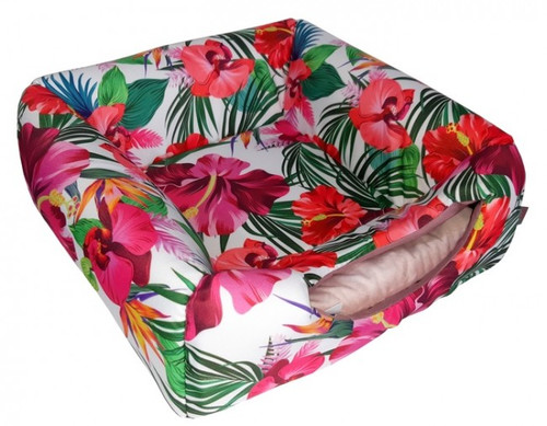 Robto Dog Bed 2in1 EX Size 1, floral, light pink cushion