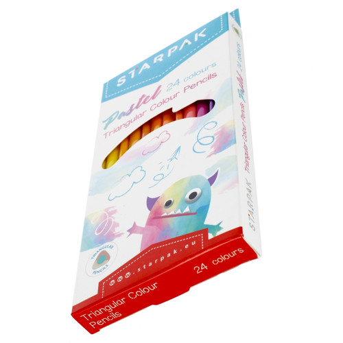 Starpak Pastel Triangular Colour Pencils 24 Colours