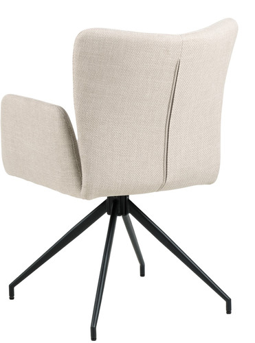 Upholstered Chair with Armrests Laura, beige