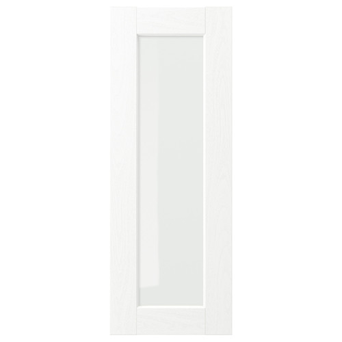 ENKÖPING Glass door, white wood effect, 30x80 cm