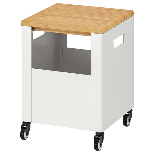 TROTTEN Storage unit on castors, white, 35x47 cm