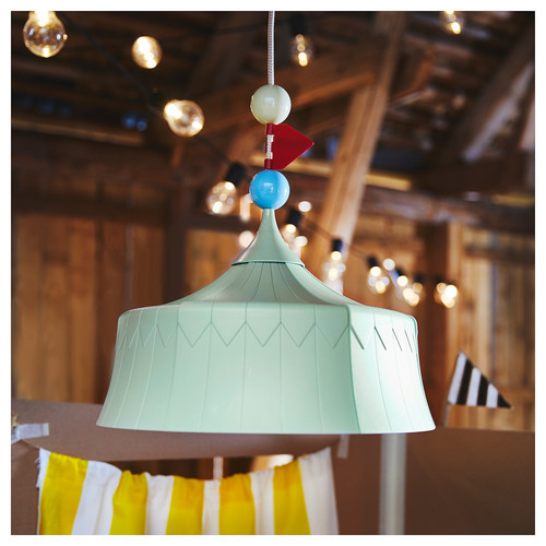 TROLLBO Pendant lamp, light green, 37 cm