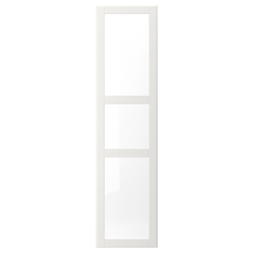 TYSSEDAL Door, white, glass, 50x195 cm