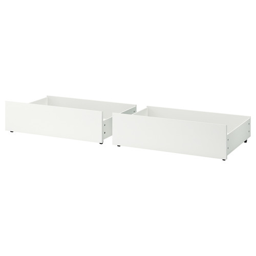 MALM Bed storage box for high bed frame, white, 2 pack (200 cm)