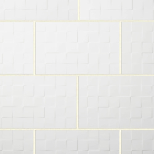 Decorative Tile Alexandrina Cersanit 25 x 40 cm, white, 1.2 m2