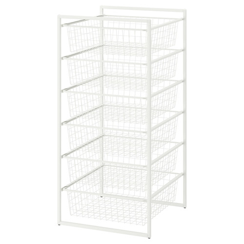 JONAXEL Frame with wire baskets, 50x51x104 cm