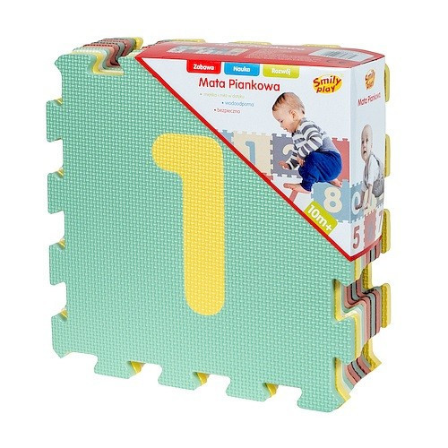 Smily Play Floor Foam Play Mat Numbers, pastel, 10m+