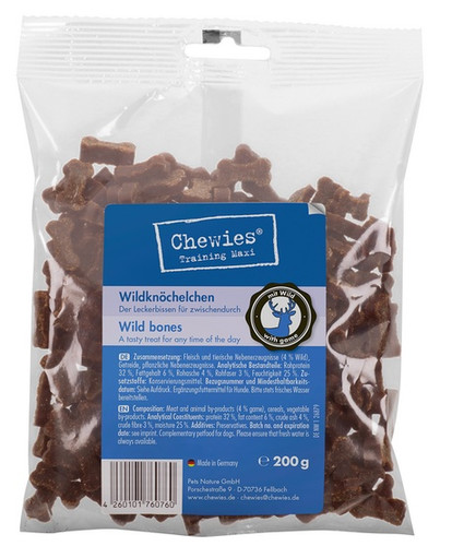 Chewies Dog Snack Venison Bones 200g