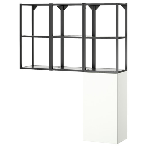 ENHET Storage combination, anthracite/white, 120x32x150 cm