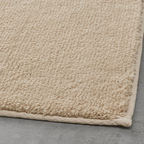 SÖDERSJÖN Bath mat, light beige, 50x80 cm