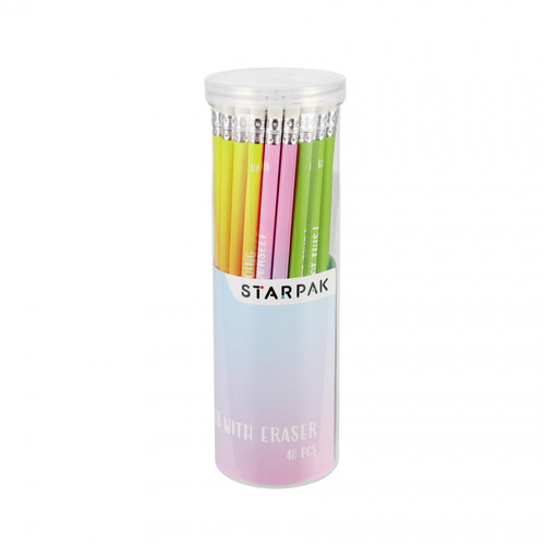 HB Pencil with Rubber Set of 48pcs Ombre