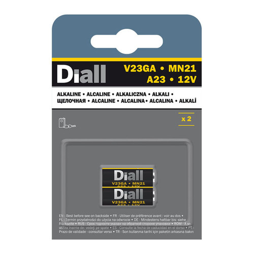 Diall Alkaline Batteries V23GA, 2 pack