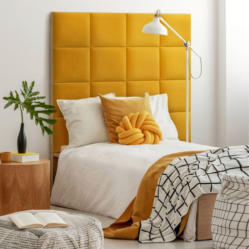 Upholstered Wall Panel Stegu Mollis Square 30 x 30 cm, yellow