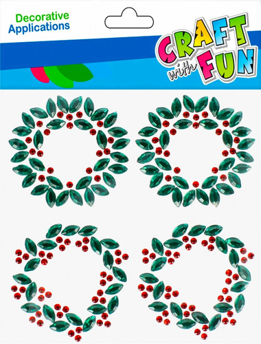 Christmas Decorative Applications Stickers Wreath