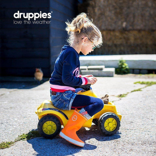 Druppies Rainboots Wellies for Kids Fashion Boot Size 22, dark grey
