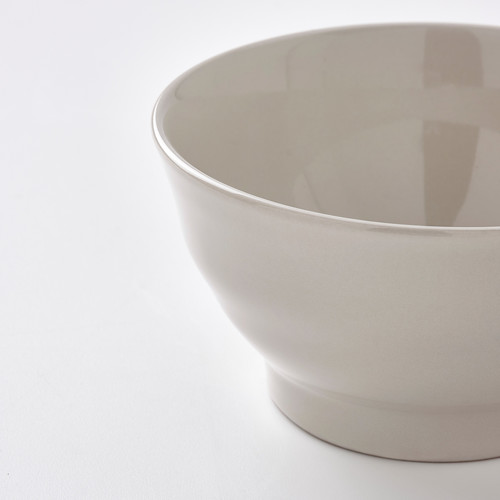 SANDSKÄDDA Bowl, light grey-beige, 14 cm