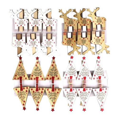 Christmas Decoration Clip 5cm 6pcs, 1 set, random patterns