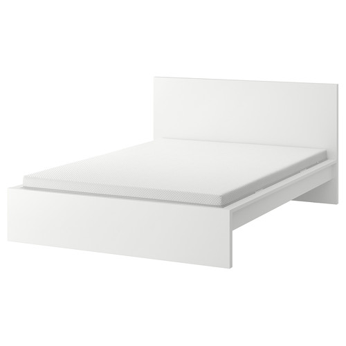 MALM Bed frame with mattress, white/Åbygda firm, 140x200 cm