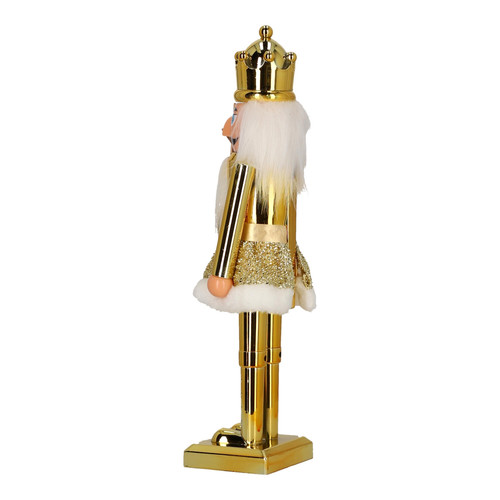 Nutcracker Christmas Decoration 38cm, crown, gold