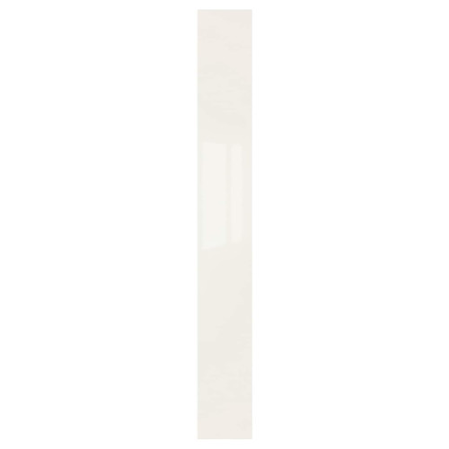 FARDAL Door with hinges, high-gloss white, 25x195 cm