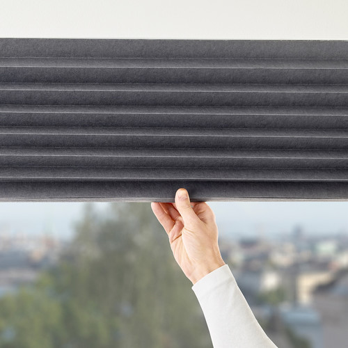 SCHOTTIS Block-out pleated blind, dark grey, 100x190 cm